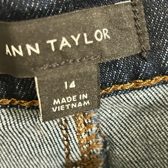 Ann Taylor Dark Blue Relaxed Jeans with Gold Details - Picture 4 of 4